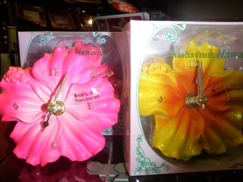 Scented Flower Clocks Hawaiian souvenirs