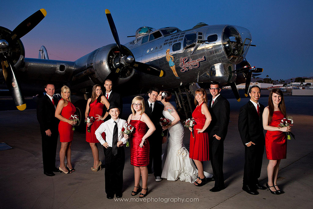 airplane wedding