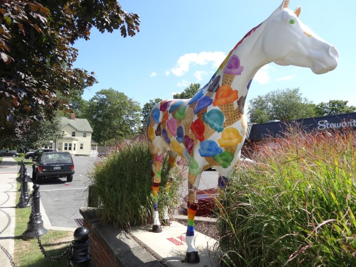 horse painted with ice cream cones