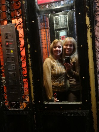 reannon and mom in elevator in buenos aires argentina