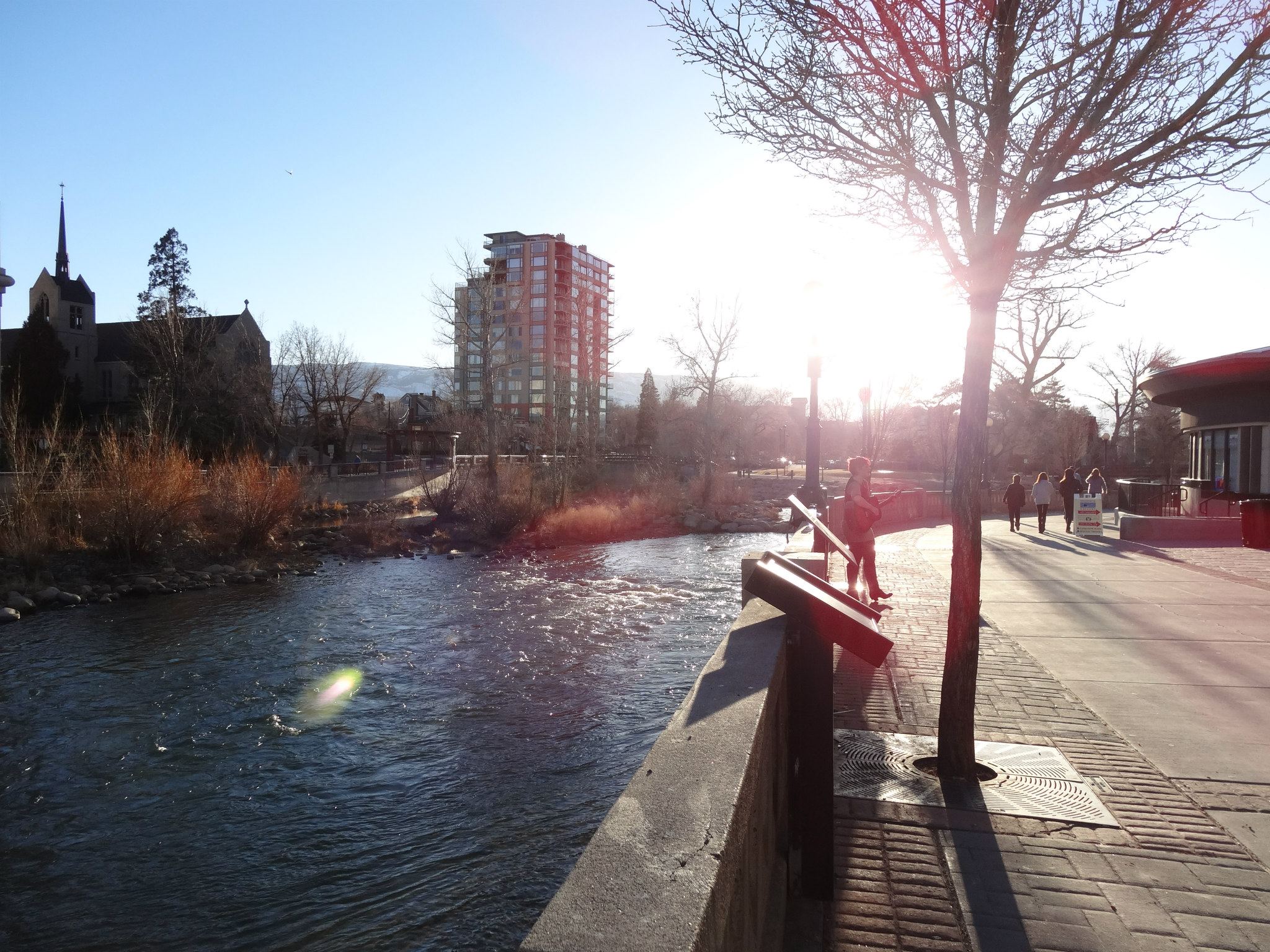 Reno riverwalk in Nevada