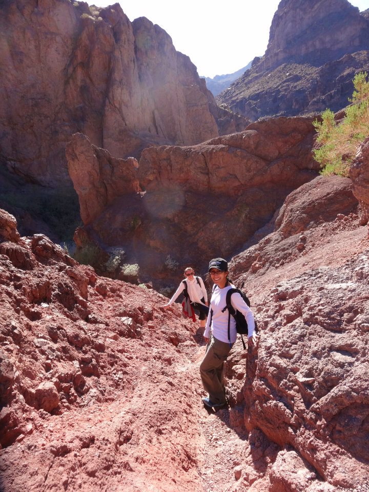 hiking in the canyon near Las Vegas