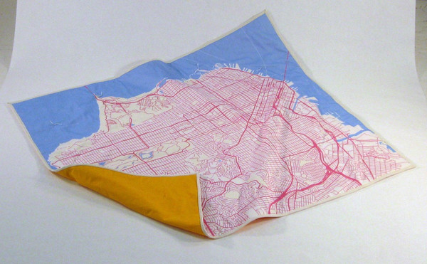 San Francisco map baby blanket