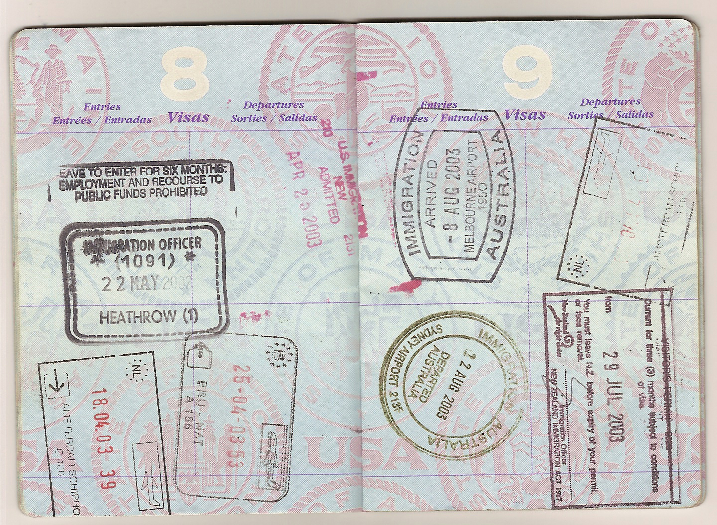 passport stamps