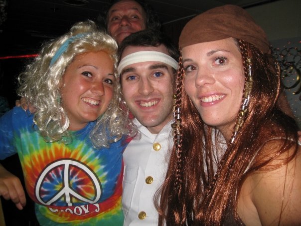 in costume on a cruise ship