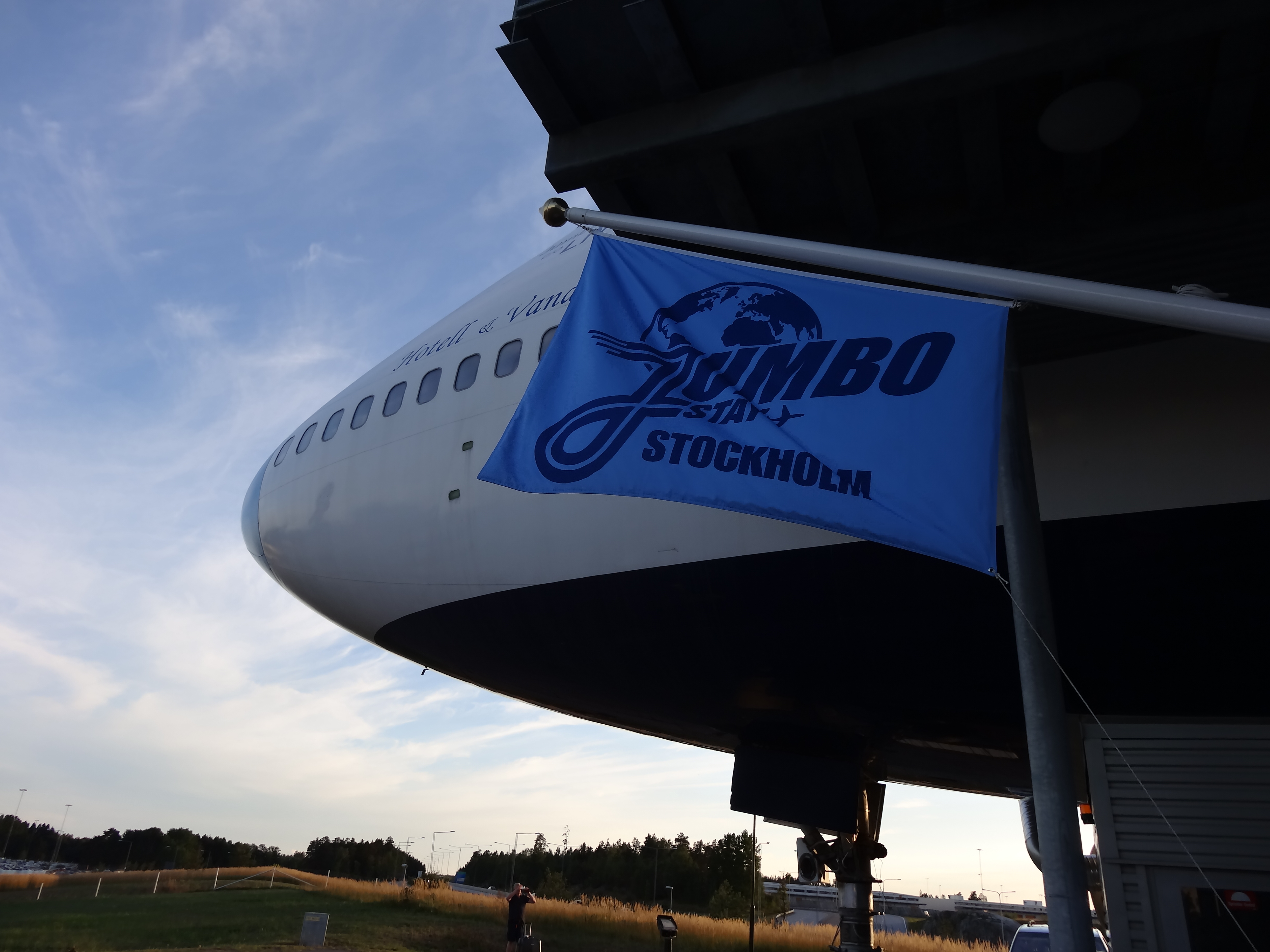 airplane hotel in Arlanda airport in Sweden