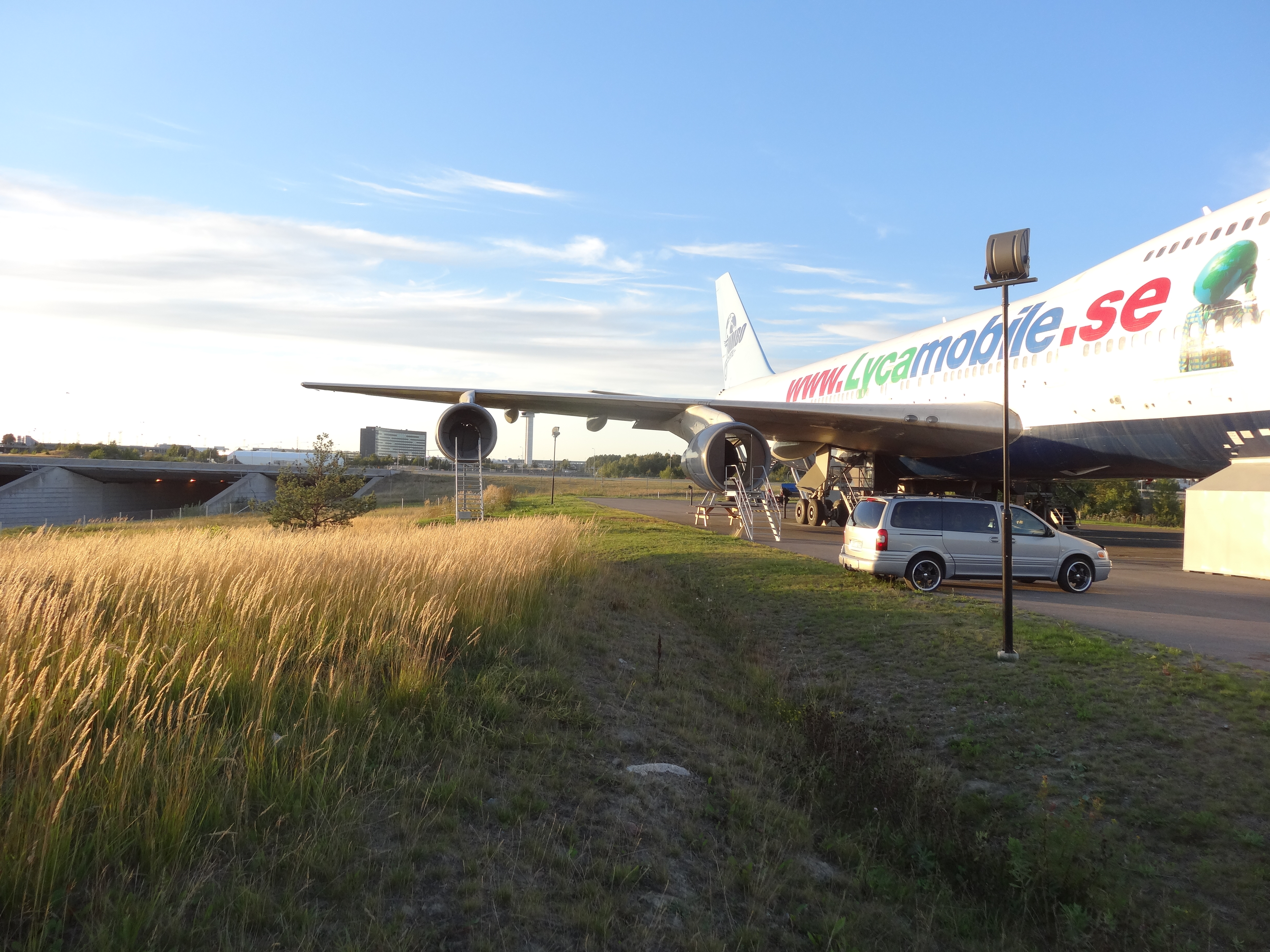 exterior of the Jumbo Stay hostel at the Arlanda airport