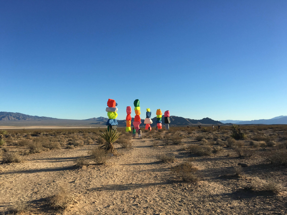 Walking towards Seven Magic Mountains