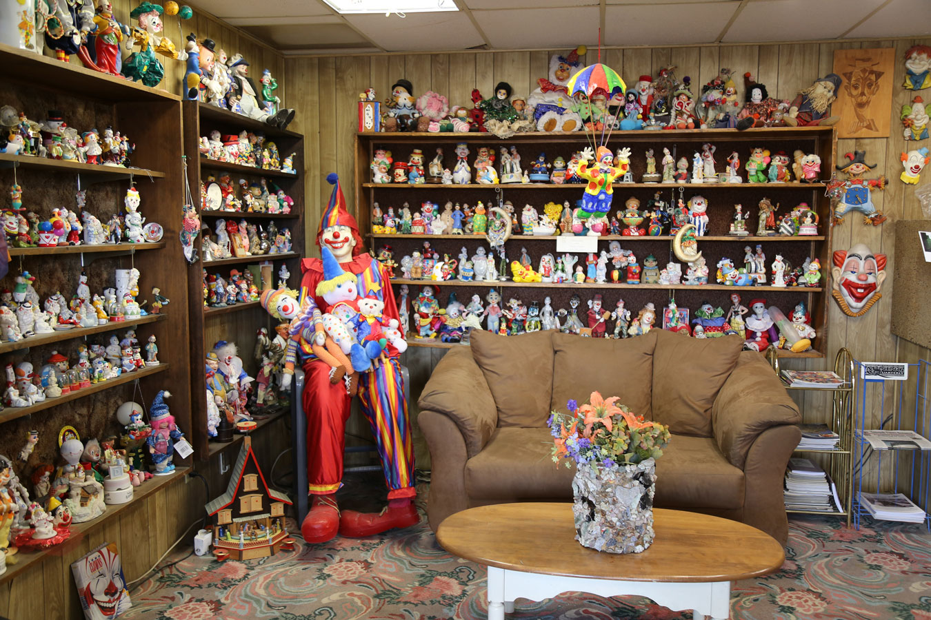 Lobby of Clown Motel