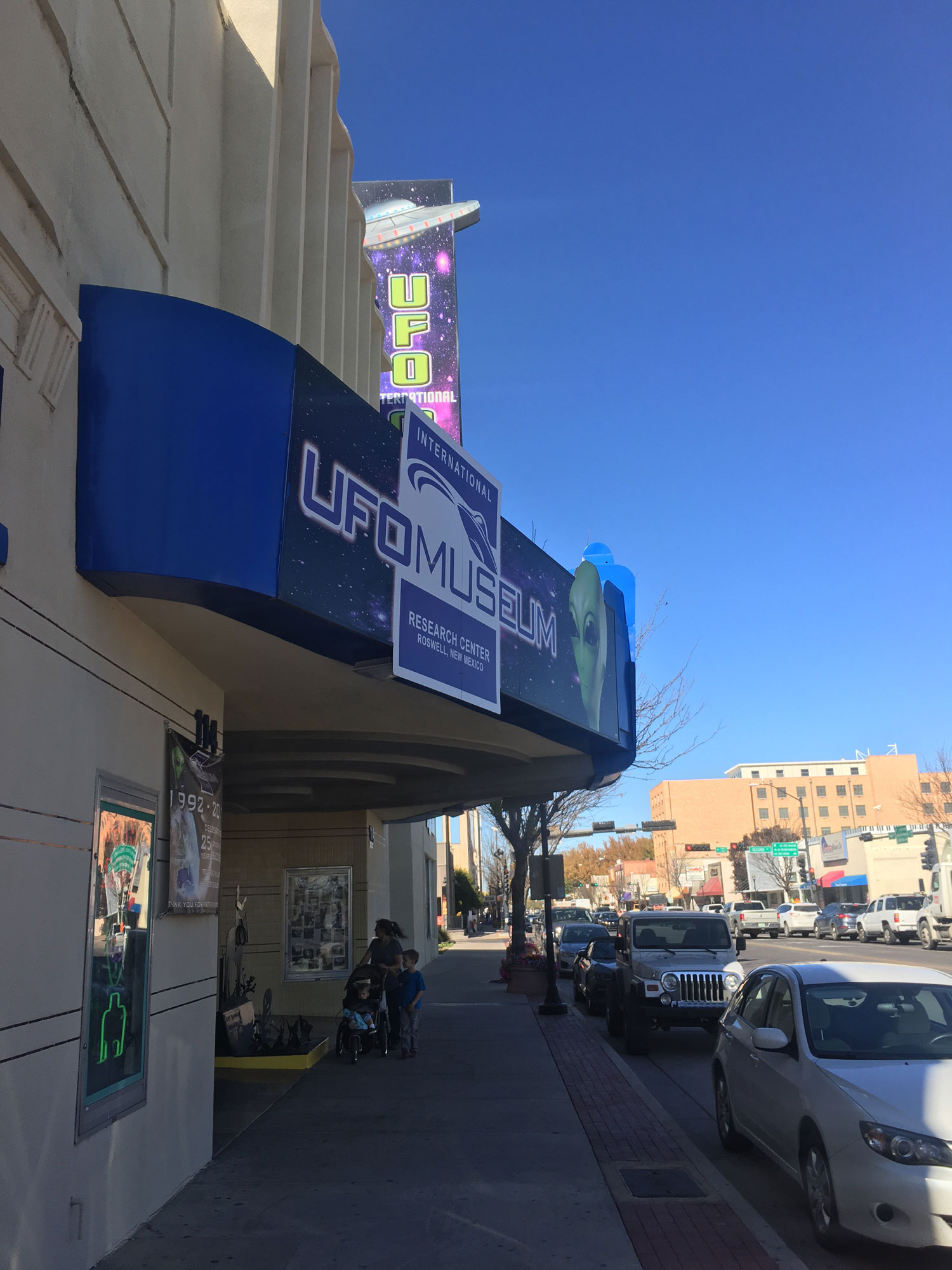 Outside of UFO Museum in Roswell New Mexico