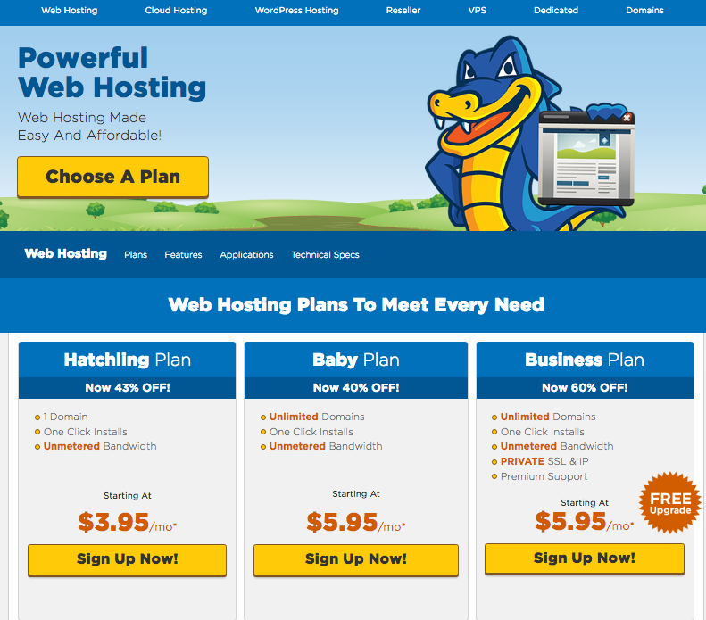 hostgator plans for travel blog