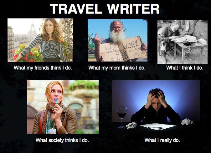 travel writer meme