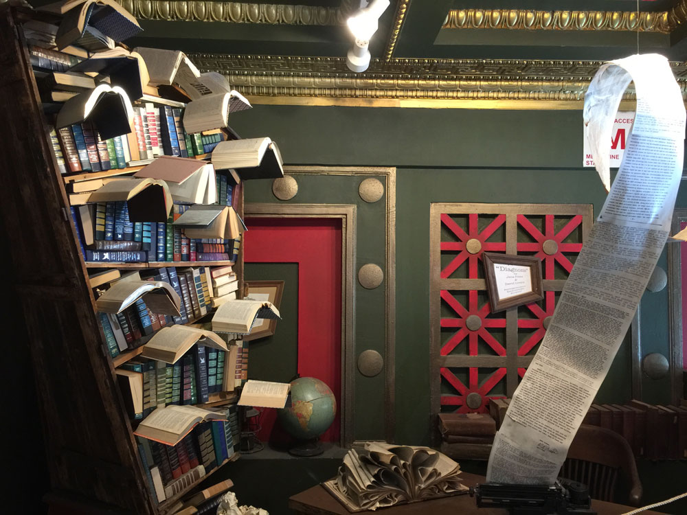 art installation at the Last Bookstore