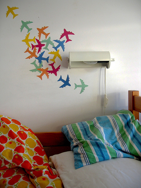 Decorating Ideas for Travel Addicts: Paper Plane Art – Taken by the Wind