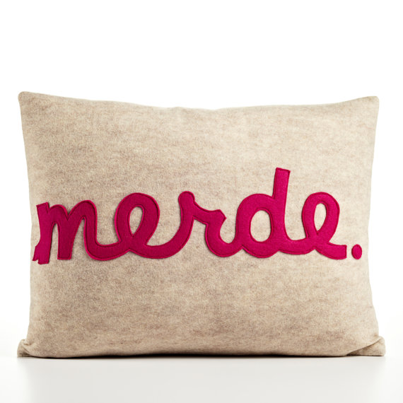 French language pillow